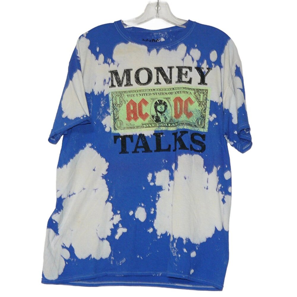 New-ACDC Money Talks Blue Tie Dye Band T Shirt, Sz. Sm, Med, XL,‎ 2XL